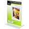Nudell Stand-Up Sign Holder, 4"x6", Plastic, Clear NUD38046Z - alternate 1